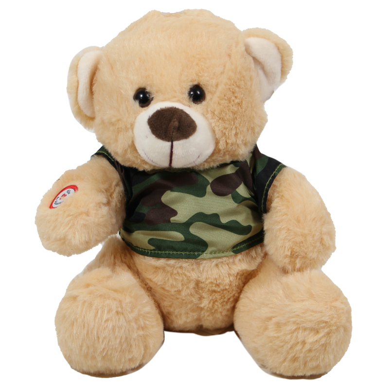 Teddy bear, Soldat Emile, Camouflaged T-shirt