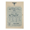 Documents personnels, Johann Meyer, Haguenau, 1941-1942