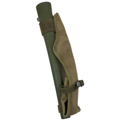 Manche de pioche, US Army, BM & CO. 1943, avec étui en toile, J.A. SHOE 1944