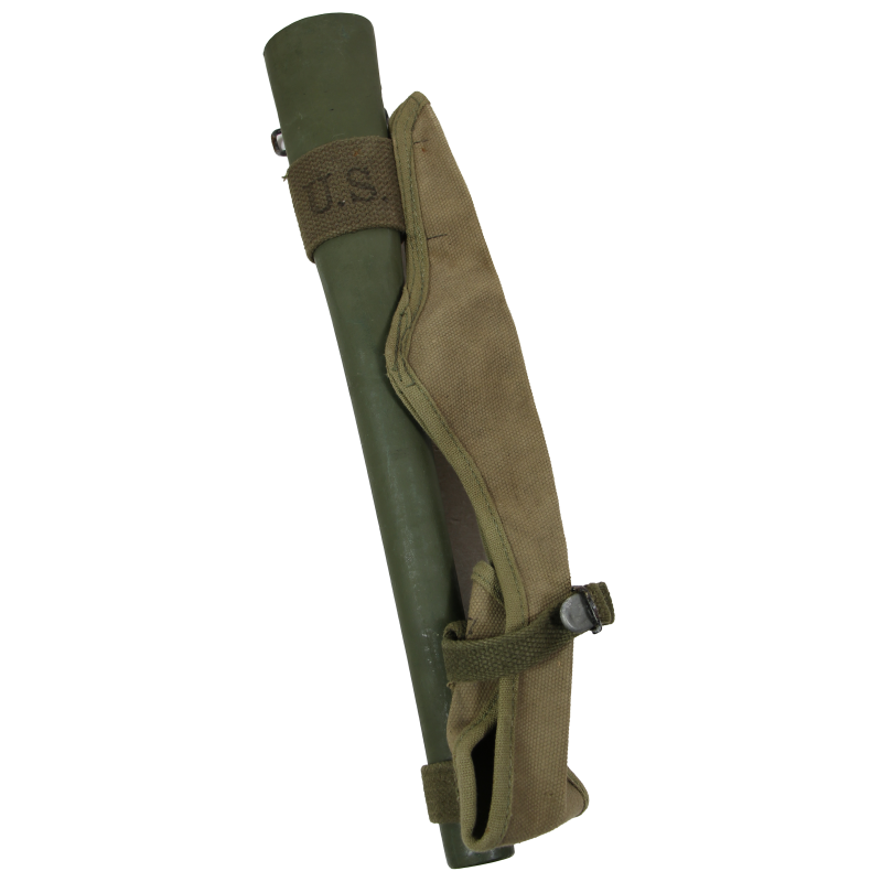 Manche de pioche, US Army, BM & CO. 1943, avec étui en toile, J.A. SHOE 1944