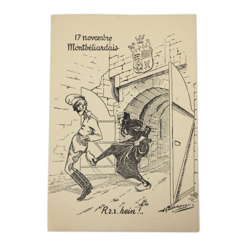 Carte postale française, libération de Montbéliard