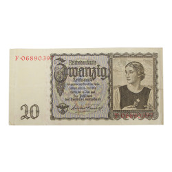 Billet, 20 Reichsmark, 1939