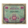 Banknote, 10 Francs, Invasion Money, 1944