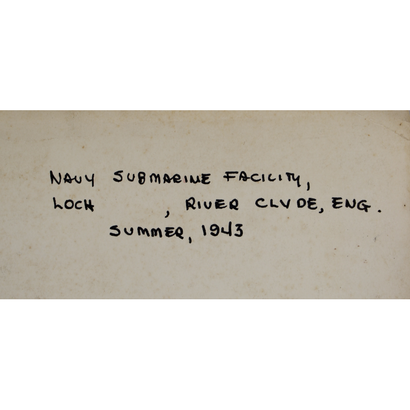 Photograph, US Navy, Combat Photo Unit 8, Submarine Facility, Firth of Clyde, Scotland, 1943