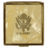 Poudrier en laiton, personnel féminin, couvercle nacré, US Army