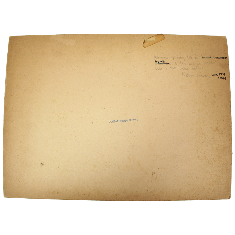 Photographie, US Navy, Combat Photo Unit 8, sinistrés, Londres, 1944