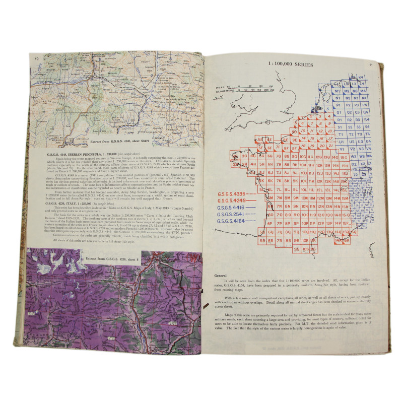 Document classé "Secret", Notes on G.S.G.S. Maps of France, Belgium and Holland, December 1943