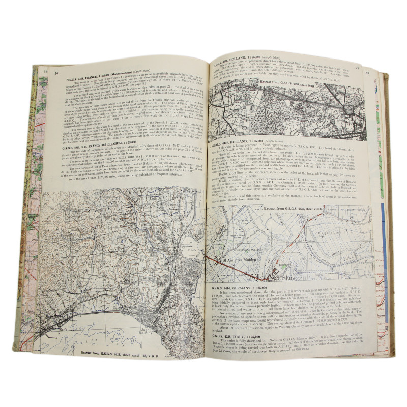 Document, 'Secret', Notes on G.S.G.S. Maps of France, Belgium and Holland, December 1943