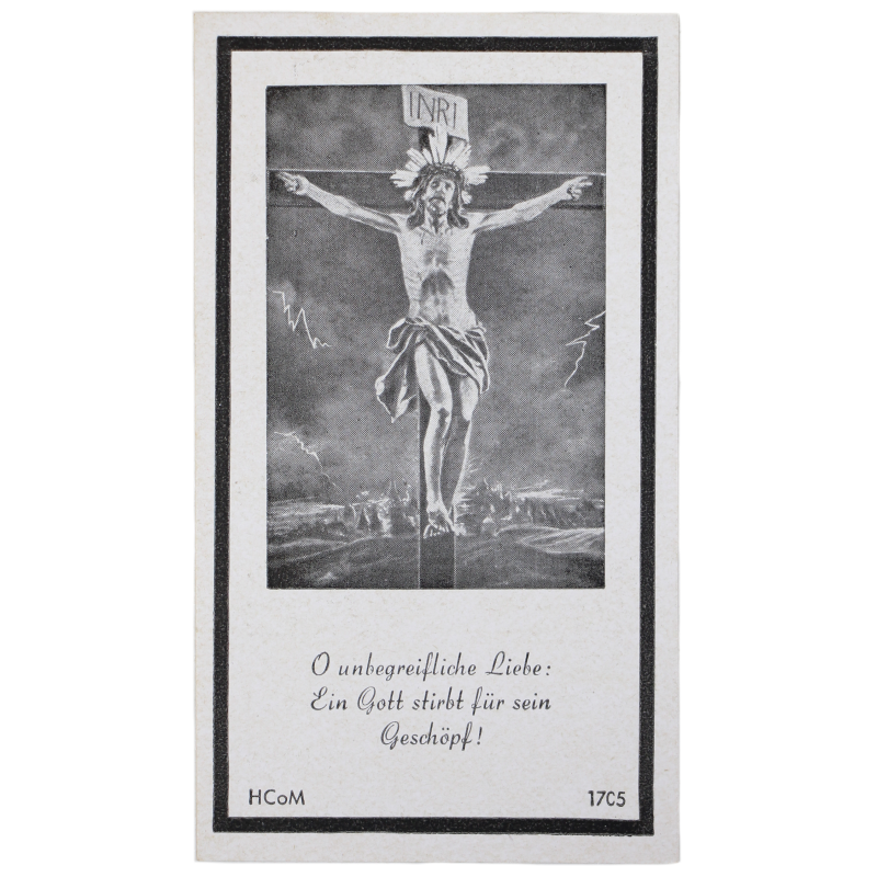 Sterbebilder, carte du souvenir, Josef Lindinger, Heer, 1944