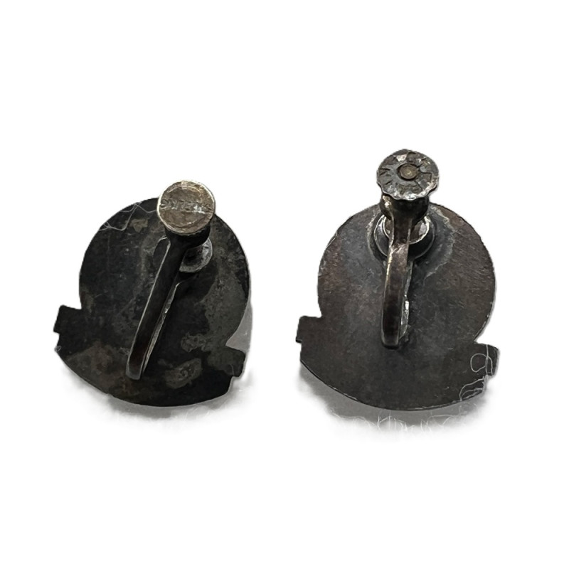 Earrings, Sweetheart, 1st Troop Carrier Command, Sterling