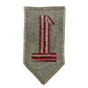 Insigne, 1st Infantry Division, fabrication précoce, Twill