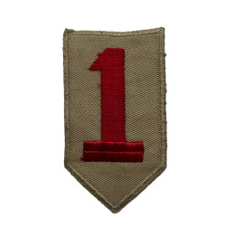 Insigne, 1st Infantry Division, fabrication précoce, Twill