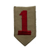 Insigne, 1st Infantry Division, fabrication précoce, Twill