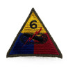 Insigne, 6th Armored Division, Normandie, Bretagne, Bastogne, laine