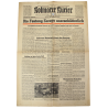 Journal allemand, Kolmarer Kurier, 6 août 1943, "Die Festung Europa unerschütterlich" Journal allemand, Kolmarer Kurier, 6 août 1943, "Die Festung Europa unerschütterlich"