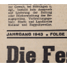 Journal allemand, Kolmarer Kurier, 6 août 1943, "Die Festung Europa unerschütterlich" Journal allemand, Kolmarer Kurier, 6 août 1943, "Die Festung Europa unerschütterlich"