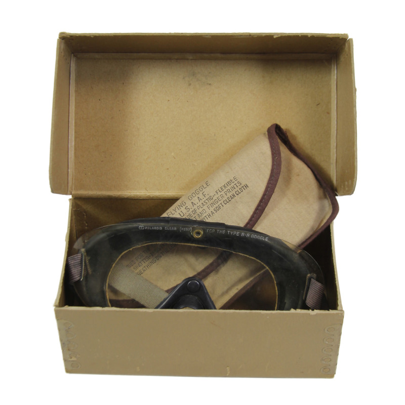 Lunettes de vol, Type B-8, Polaroid, USAAF, dans leur boîte Lunettes de vol, Type B-8, Polaroid, USAAF, dans leur boîte