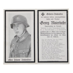 Sterbebilder, Remembrance Card, Gefr. Georg Maierhofer, Grenadier-Regiment 339, Heer, 1943