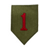 Insigne, 1st Infantry Division, dos vert, 1943