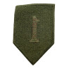 Insigne, 1st Infantry Division, dos vert, 1943