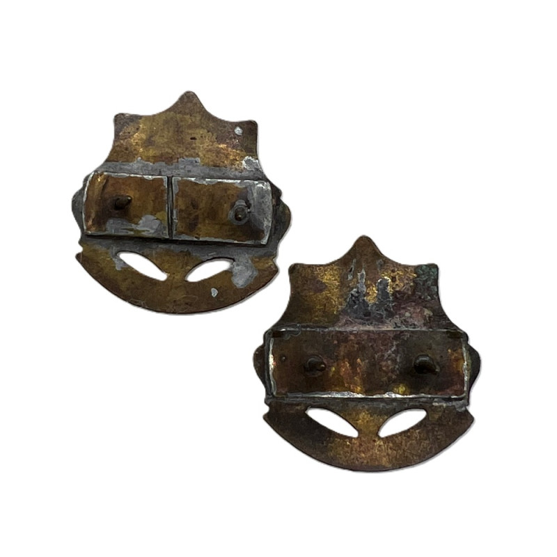 Pair, Crest, DUI, 2nd Mechanized Cavalry Group, Normandy, Lorraine, Ardennes