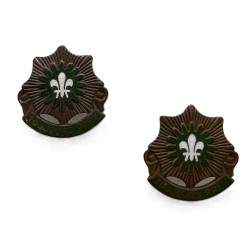 Paire de crests, 2nd Mechanized Cavalry Group, Normandie, Lorraine, Ardennes