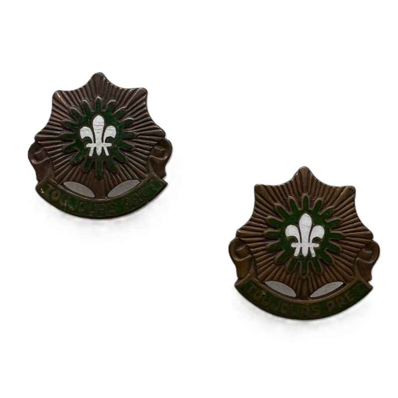 Paire de crests, 2nd Mechanized Cavalry Group, Normandie, Lorraine, Ardennes