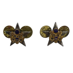 Pair, General Staff Corps, Officer Ccollar Insignias, Sterling