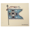 Lot de quatre illustrations, étendards de la Wehrmacht : Marine, Fahrabteilungen, Kavallerie, Nachrichtentruppe