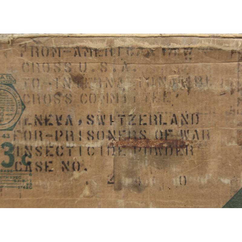 Carton, Prisoners of War, American Red Cross, insecticide