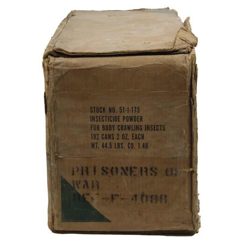 Carton, Prisoners of War, American Red Cross, insecticide