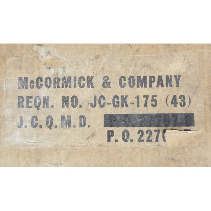 Carton, Prisoners of War, American Red Cross, insecticide