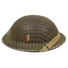 Helmet, Mk II, JSS-FH 1940, 1ère Division Française Libre, with Net Helmet, Mk II, JSS-FH 1940, 1ère Division Française Libre, with Net
