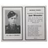 Avis de décès et carte du souvenir, Sterbebilder, Ob. Gefr. Josef Wimmeder, Panzerabteilung, Heer, 28 juin 1944, Normandie Avis de décès et carte du souvenir, Sterbebilder, Ob. Gefr. Josef Wimmeder, Panzerabteilung, Heer, 28 juin 1944, Normandie