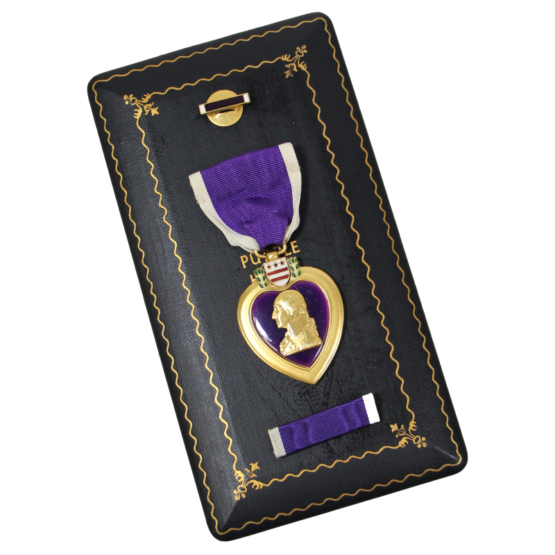 Medal, Purple Heart, in Case, A.E. Co., Utica, NY, 1943