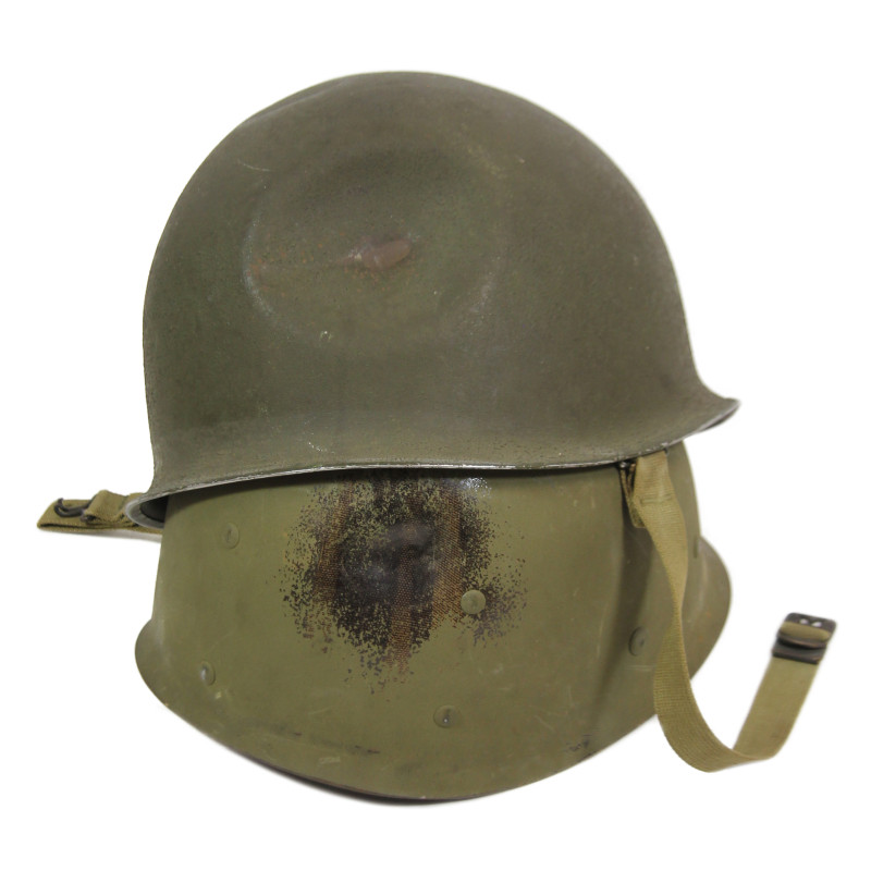 Casque M1, pattes fixes, liner FIRESTONE, nominatif, impacté