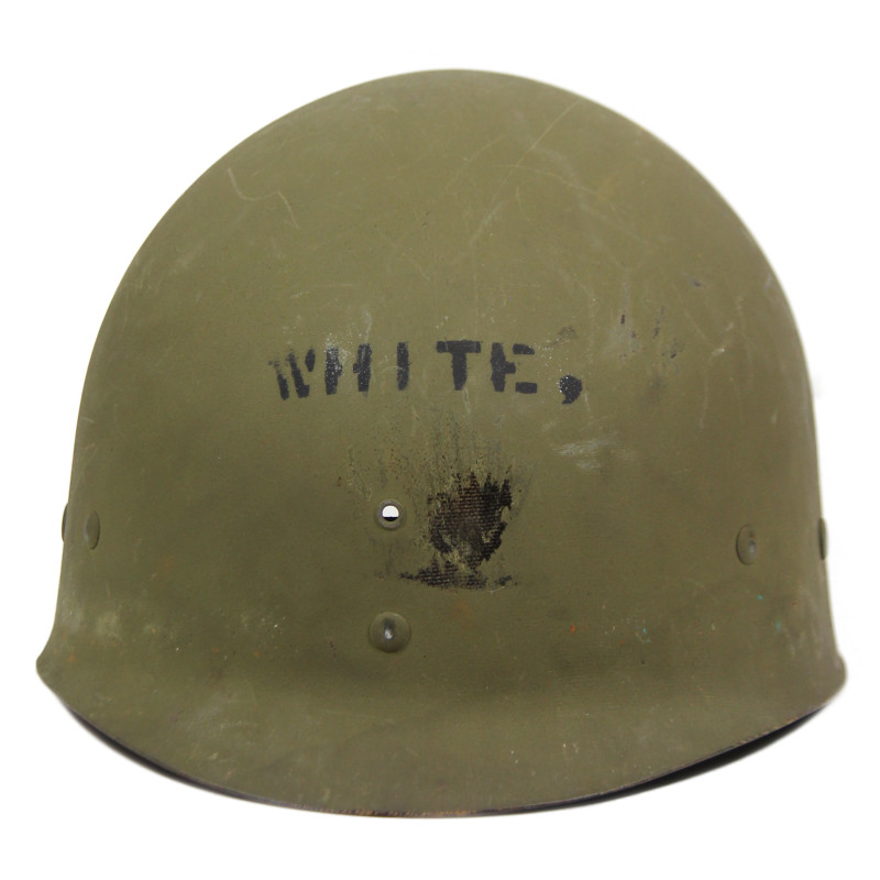 Casque M1, pattes fixes, liner FIRESTONE, nominatif, impacté