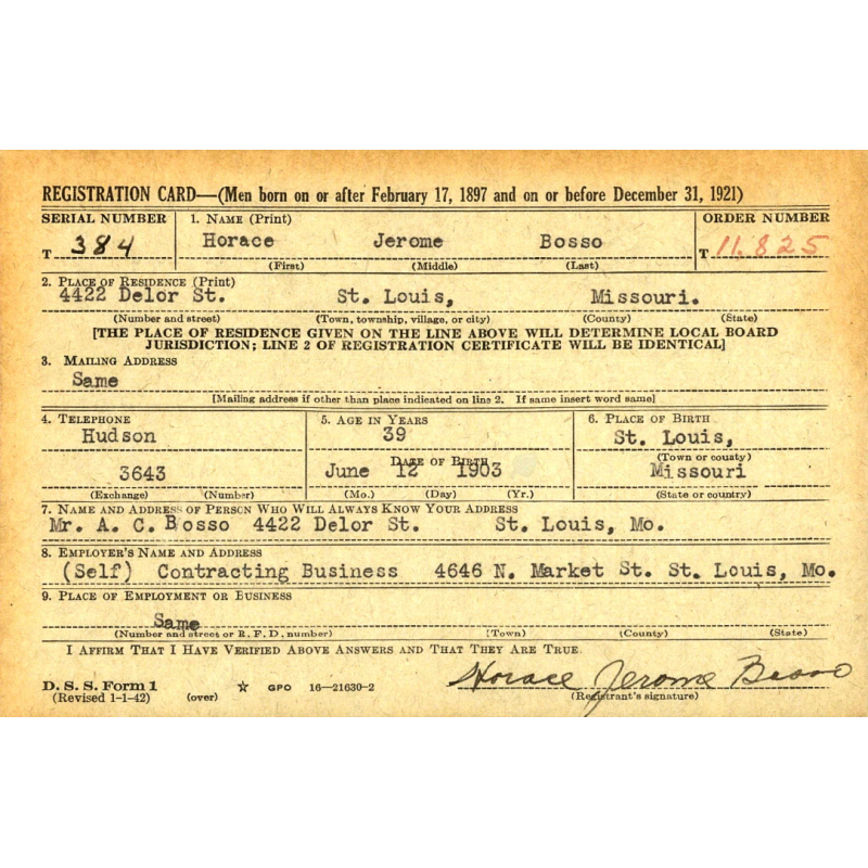 Bag, Field, M-1936, BRADFORD & CO. INC. 1942, Pvt. Horace Bosso, 922nd Engineer Aviation Regt., 9th Air Force, USAAF, ETO