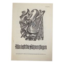 Musical Score, German, Nun laßt die Fahnen fliegen, Alsace, 1941