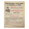 Leaflet, Propaganda, Anti-Communist and Anti-Gaullist, French North Africa, 1943