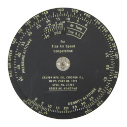 Règle à calcul, Type D-4, Time and Distance, USAAF, 1943