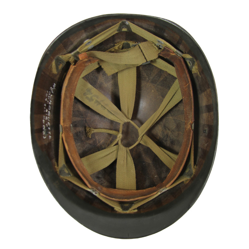 Sous-casque M1 (liner), FIRESTONE, A washers verts, Cpt. W.J. Choquette, 109th Signal Battalion