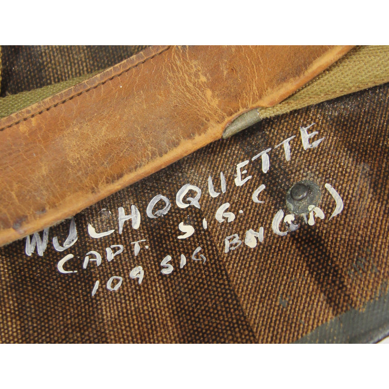 Sous-casque M1 (liner), FIRESTONE, A washers verts, Cpt. W.J. Choquette, 109th Signal Battalion