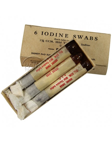 Boîte de tampons de teinture d'iode, HANDY PAD SUPPLY CO. Sept. 1942, pleine