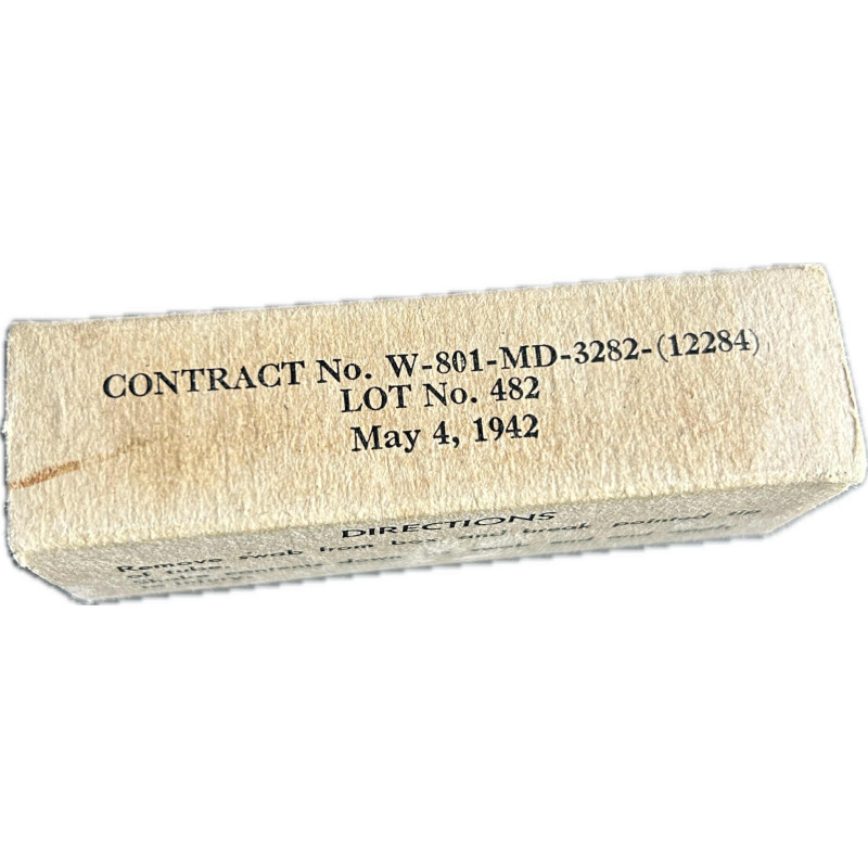 Boîte de tampons de teinture d'iode, HANDY PAD SUPPLY CO. May 1942, pleine