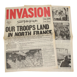 Newspaper, Pittsburgh Sun-Telegraph, June 6, 1944, 'Invasion'