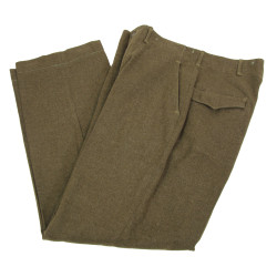 Trousers, Wool Serge, OD, 34 x 35