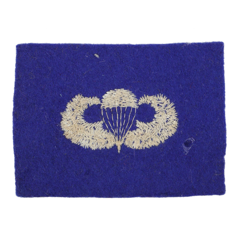 Brevet de parachutiste, US Army, British-Made, brodé sur feutrine, 504/509th