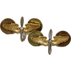 Paire d'insignes de col, officier, USAAF, à pin's