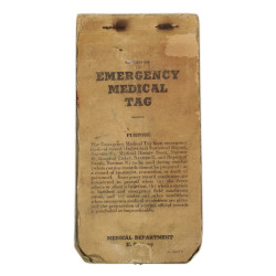 Booklet, Tag, Medical, Emergency, US Navy, 1944